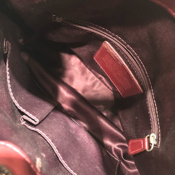 Coach Red Leather Crossbody/Shoulder Bag Purse EUC - Picture 5 of 10